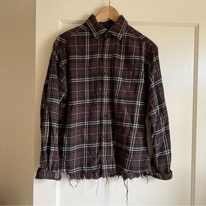 Brown Vintage Style Distressed Flannel Small Croft & Barrow